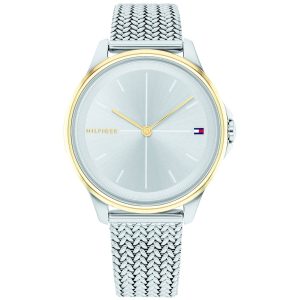 Tommy Hilfiger dames horloge 1782357- zilver – goud – 3ATM – elegante steel armband