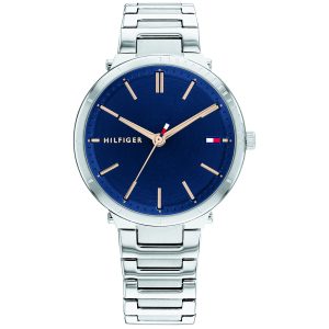 Tommy Hilfiger dames horloge 1782405 – zilver – blauw – 3ATM – elegante steel armband