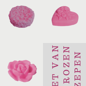3 stuks Luxe Bulgaarse rozen zepen – heerlijk geuren – bloemen vormen – roze kleur – zachte huid 2x 85gr x 20 gr