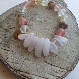 Amazoniet met rozenkwarts