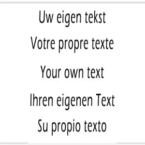 Badge eigen tekst 8×3.5cm