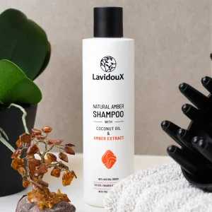 Luxe Natuurlijke sulfaatvrij shampoo met Amberextract en Kokosolie – glans en volume 250ml