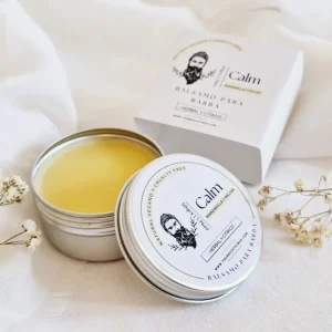 Biologische veganistische Baard balsem – CALM – kamille – huid – baard – haar – melisse – citrus 50ml