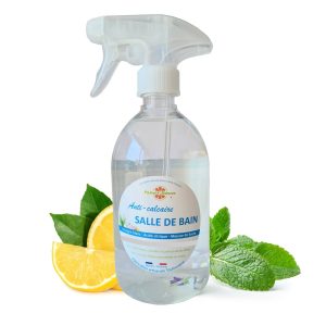 100% Plantaardige Marseille Badkamer spray reiniger MUNT – ontkalkt  – ontsmet – Marseille zeep 500ml