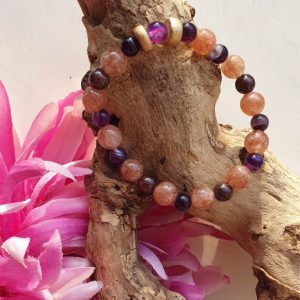 Armband van Carneool en agaat