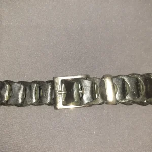 Handgemaakte leren slinger ceintuur – lederen riem mannen en vrouwen – gesp sluiting ZWART kleur 120cm