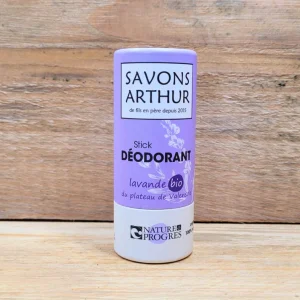 Biologische Vaste deodorant Lavendel – kokosolie en bijenwas – deo stick- handgemaakt in Frankrijk 60gr