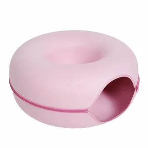 Kattenmand Tunnelbed Donut – Wolvilt Comfort & Speelplek Voor Katten