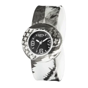 Bill´s Zwitserse Mini Horloge – vrouwen en kinderen – BLACK TIGER – silicone polshorloge – zonder sluiting