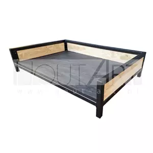 Hondenmand Indus Stalen Frame Eikenhout