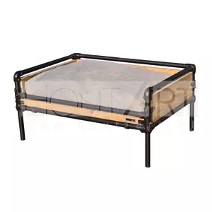 Hondenmand Stoer Extra zwarte steigerbuis steigerhout