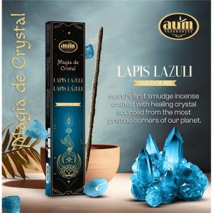 2 pakketen Handgemaakte wierook sticks met LAPUS LAZURI  edelsteen gratis – intuïtie – innerlijke rust 20gr