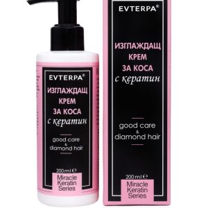 Glanzend leave – in haar creme tegen kroes haar – glad strijkend- met keratine – arganolie – olijfolie 150ml