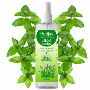 Biologische Bloemenwater van Munt – Mentha piperita – frisse voeten – baden – verlicht jeuk – vermindert roos 200 ml.