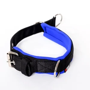 PRIDE Zacht nylon halsband met voering 3 ringen 40 mm