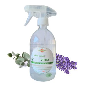 100% Plantaardige Marseille Raam spray reiniger LAVENDEL – anti-vlekken – glans ramen – Marseille zeep 500ml