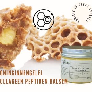 Handgemaakte anti-age balsem met Koninginnengelei – collageen – cacao en vanille extract 50ml