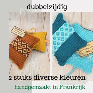 2 stuks Handgemaakte dubbelzijdige zachte sponzen – douchen – afwassen – duurzaam – makkelijk in gebruik 2st