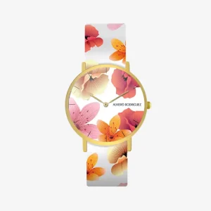 Kleurrijke dames horloge – Japanse uurwerk – silicone armband – comfortabel – Lente klok