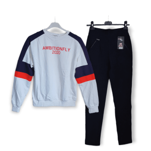 Dames sportpak set van broek en sweater- zijzakken – thuispak – training – Maat 38/40