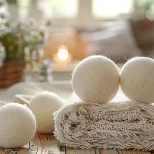 Set van 3 Ecologische wollen droogballen – duurzaam alternatief van wasverzachter 3st