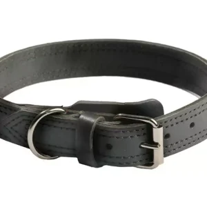 PRIDE Verstelbare zwart lederen halsband