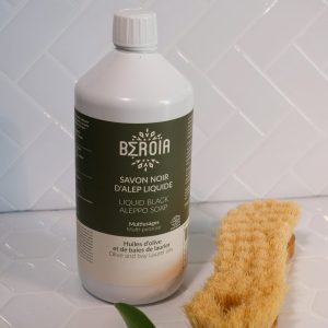 Ecologische Vloeibare allesreiniger Aleppo zwarte zeep – schone huis- WC – tuin – keuken 1ltr